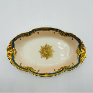 Vintage B&H Limoges Hand Painted Oval Trinket Dish